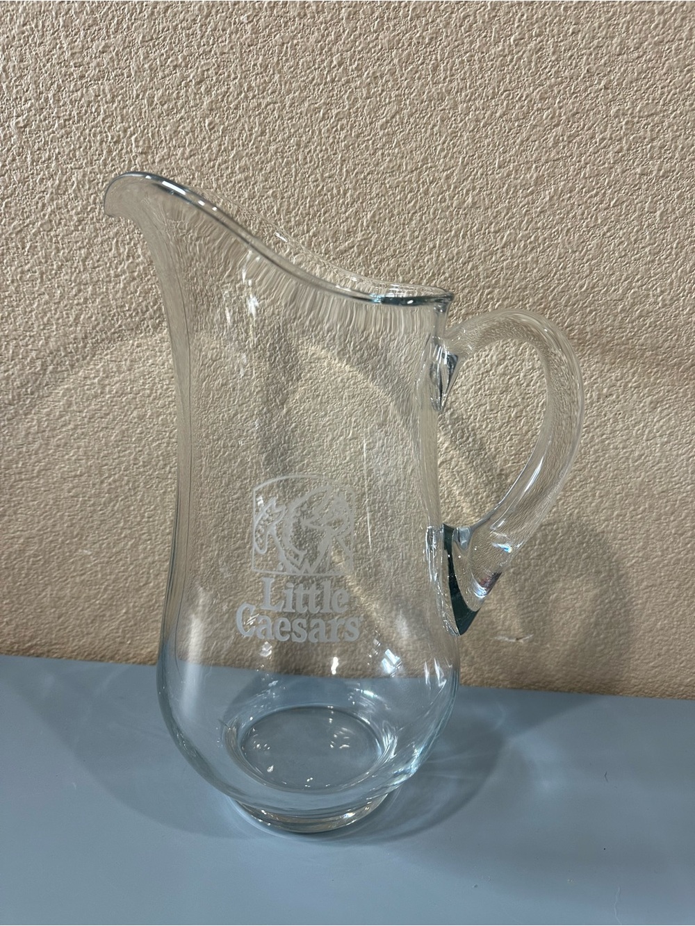 Clear Glass Little Cesars Promotional Pitcher